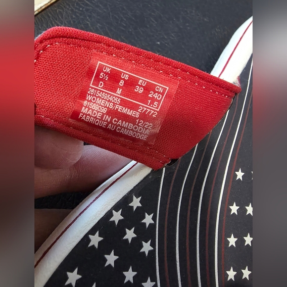 Clarks Cloudsteppers Womens Breeze Sea Flip Flops, Navy/Red, Size 8 - Picture 13 of 13